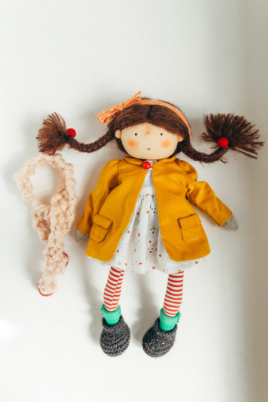 Olive - Wool Filled Weighted Waldorf Inspired Doll