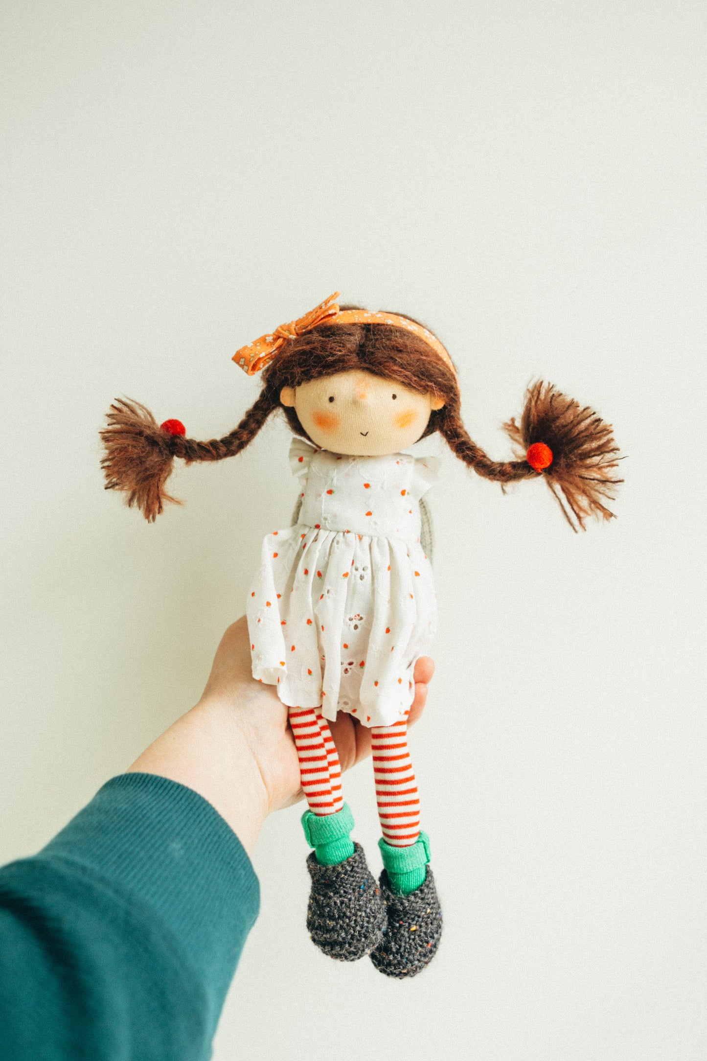 Olive - Wool Filled Weighted Waldorf Inspired Doll