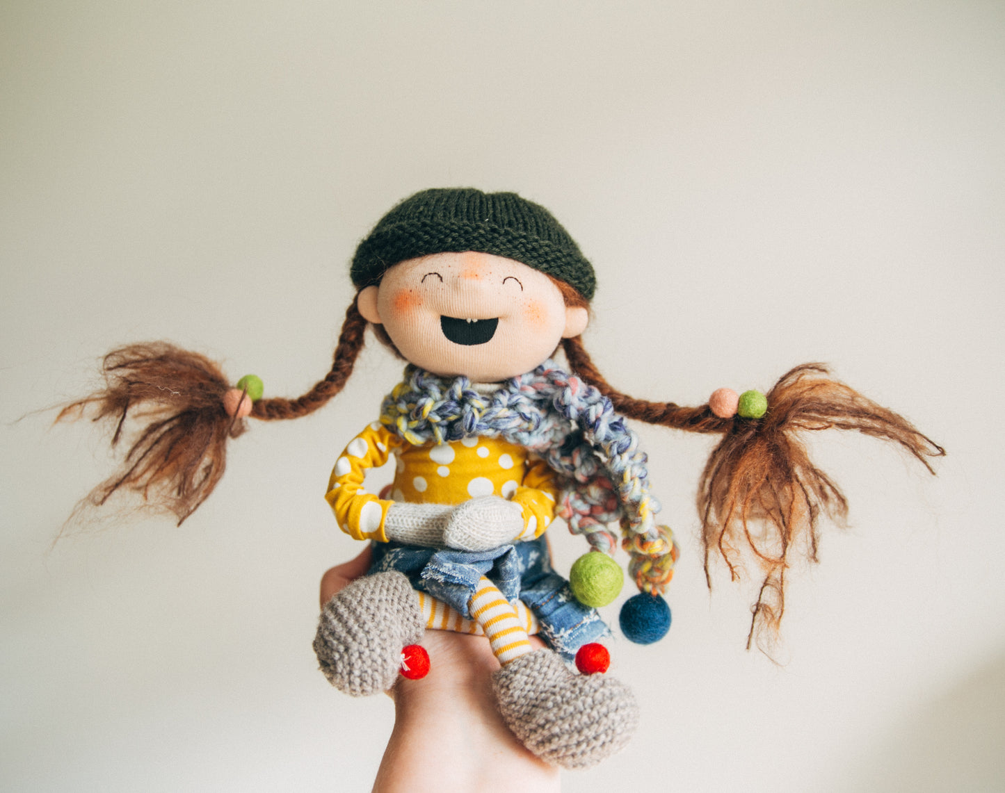 Rena - Wool Filled Weighted Waldorf Inspired Doll