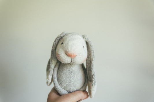 Nellie - Original Sculpted Sock Lop-Eared Bunny, weighted