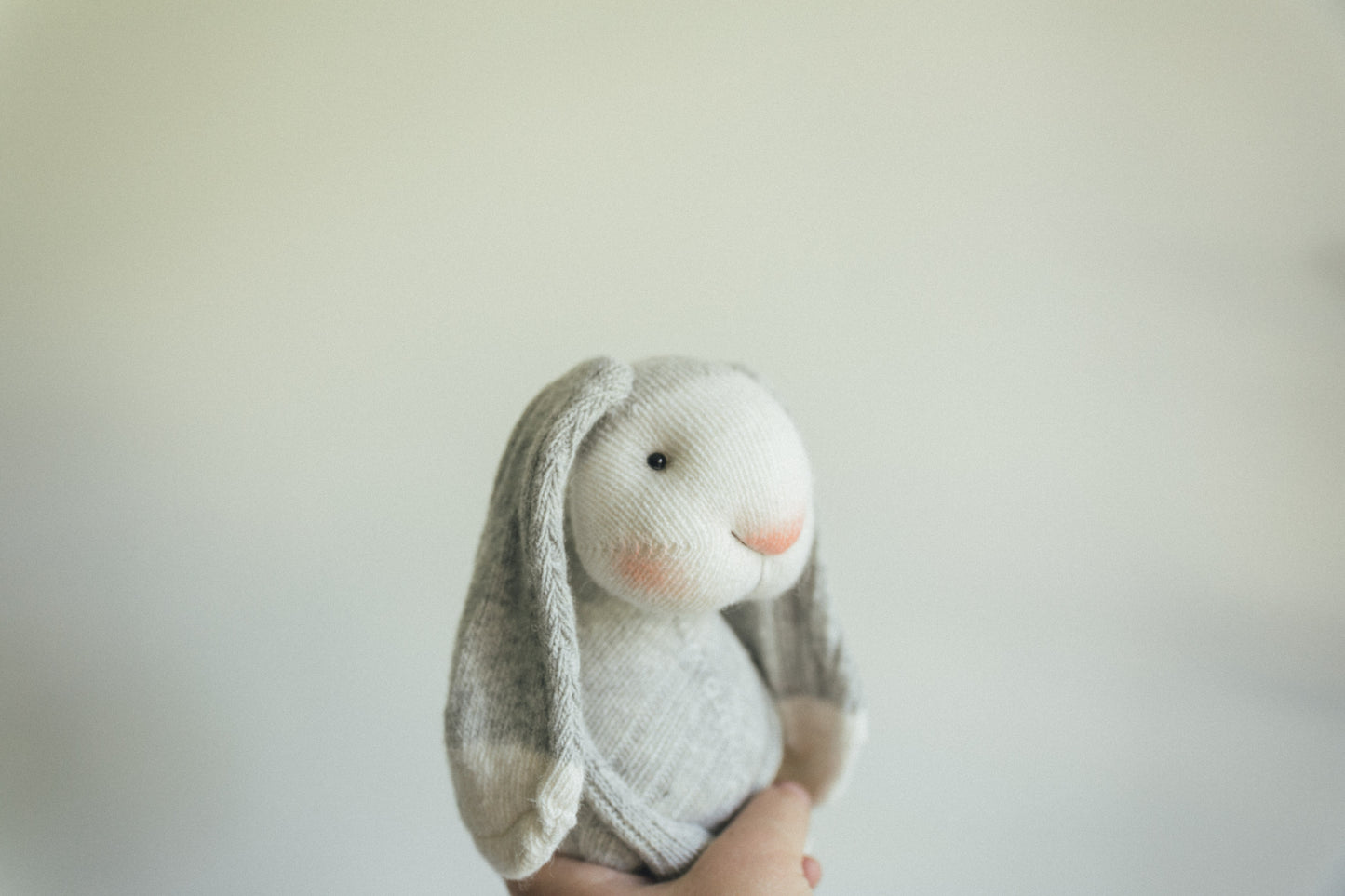 Nellie - Original Sculpted Sock Lop-Eared Bunny, weighted