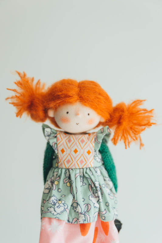 Wren - Pint Sized Wool Filled Weighted Waldorf Inspired Doll