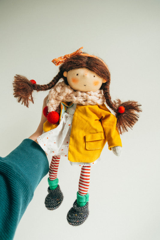 Olive - Wool Filled Weighted Waldorf Inspired Doll
