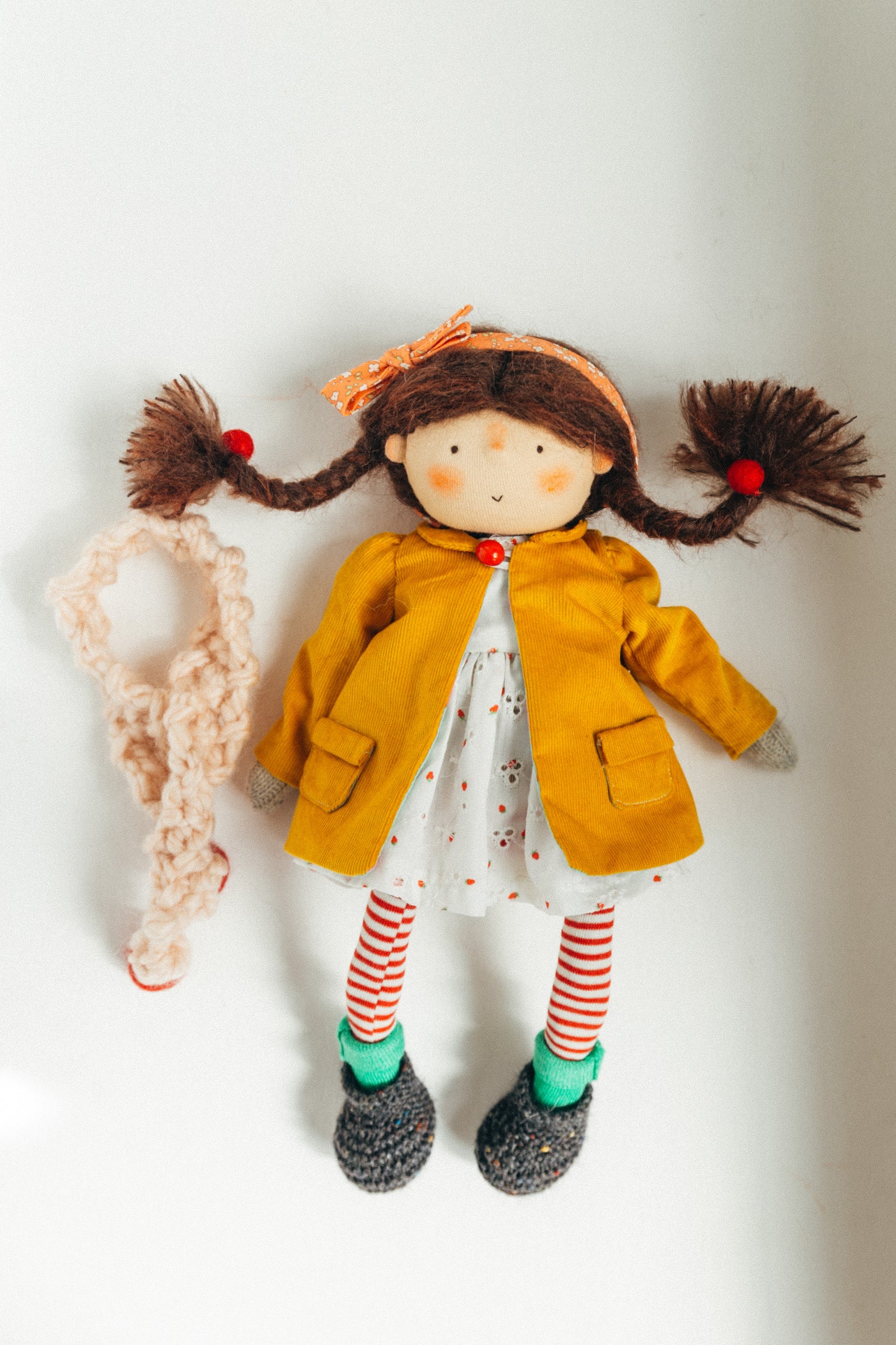 Olive - Wool Filled Weighted Waldorf Inspired Doll
