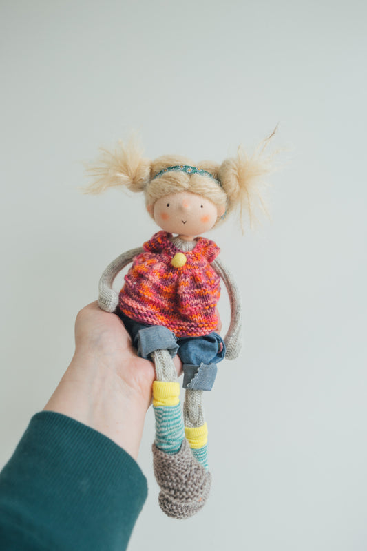 Boo - Pint Sized Wool Filled Weighted Waldorf Inspired Doll (Copy)