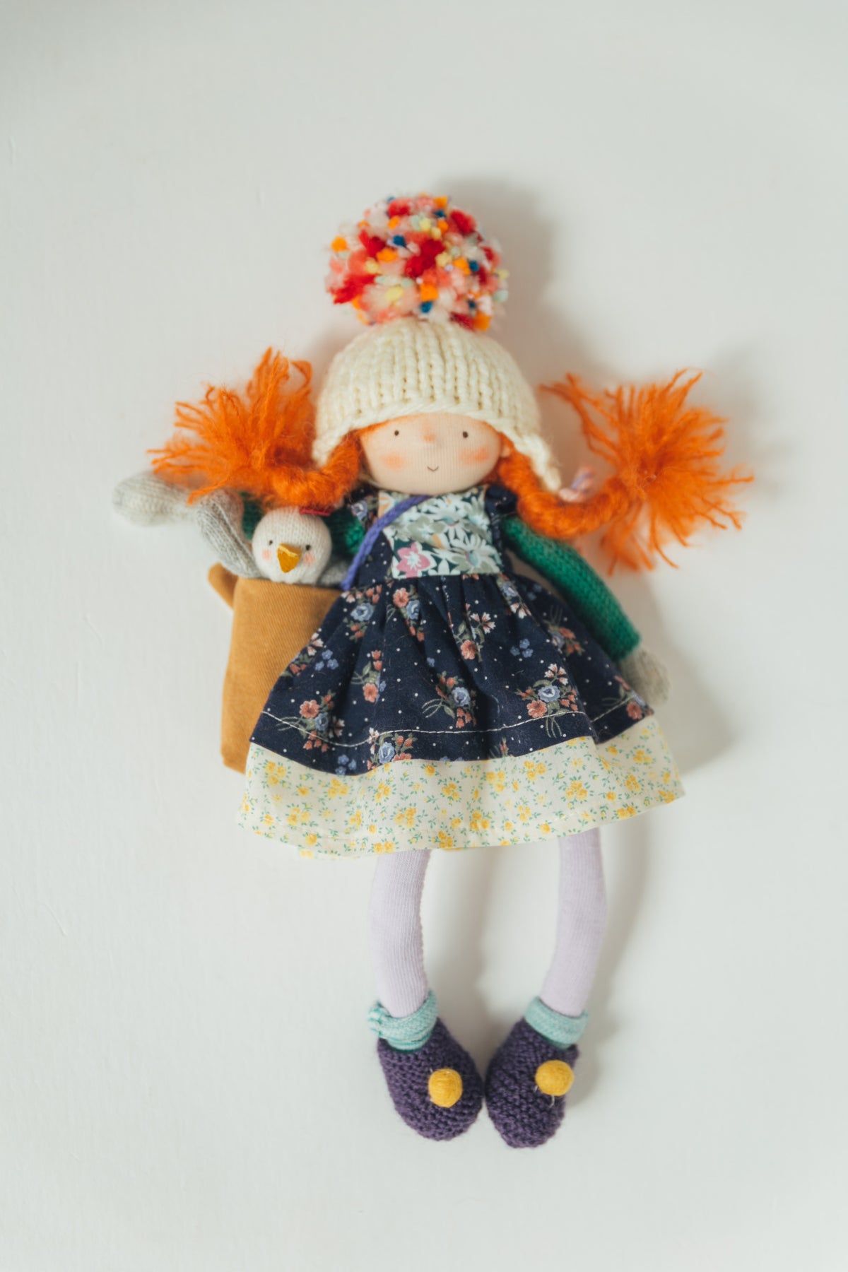 Carmen - Pint Sized Wool Filled Weighted Waldorf Inspired Doll